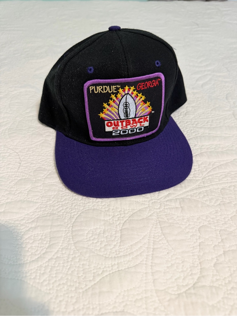 Vintage Purdue Georgia Outback Bowl Hat 2000 College Football Cap Boilermakers